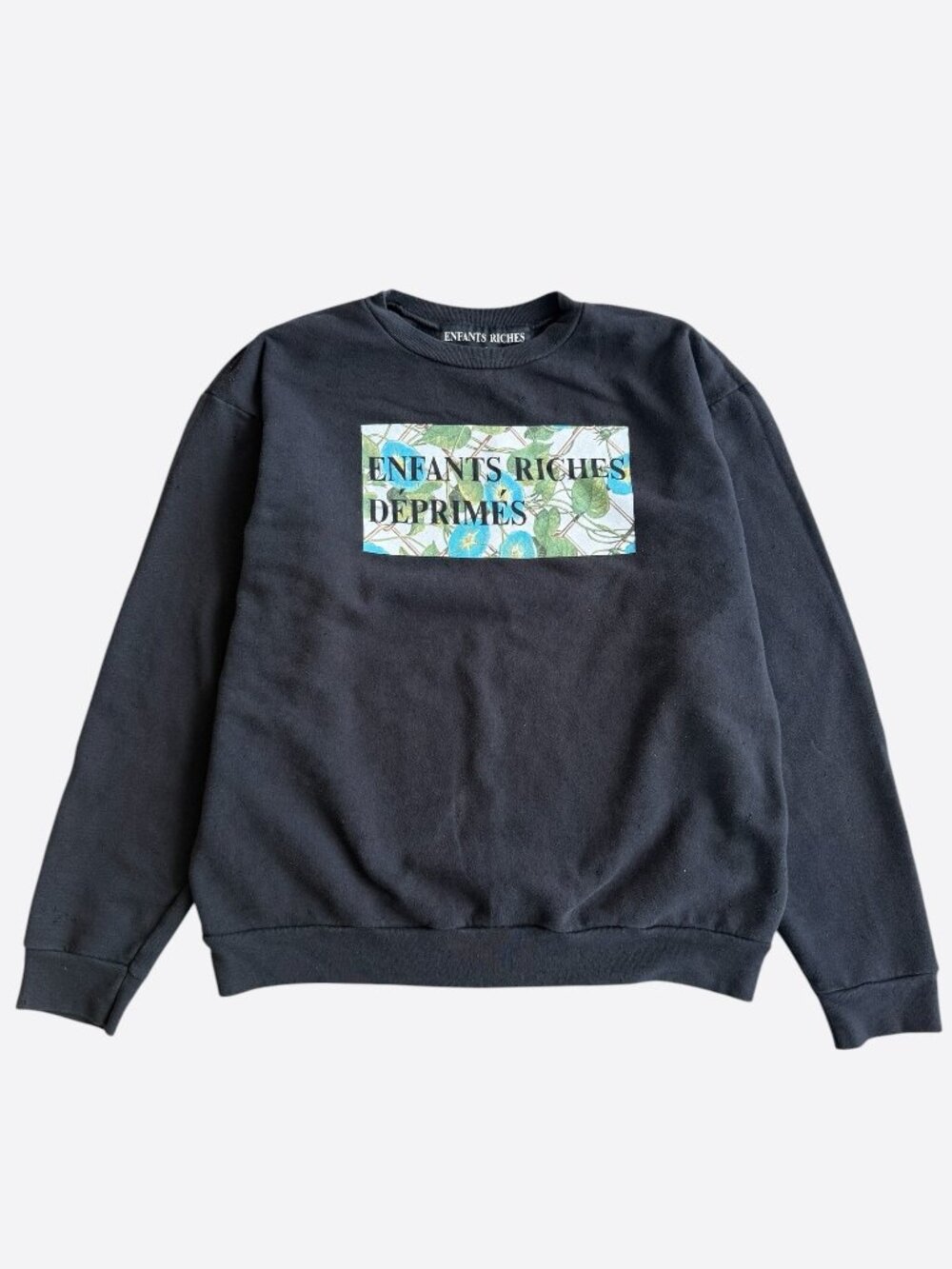 Enfants Riches Deprimes Black Floral Logo Sweater